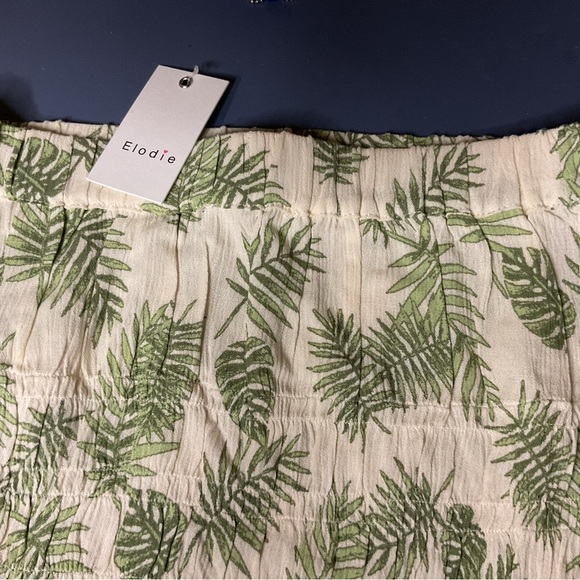 Elodie Tropical Green and Cream Skirt - Picture 2 of 5